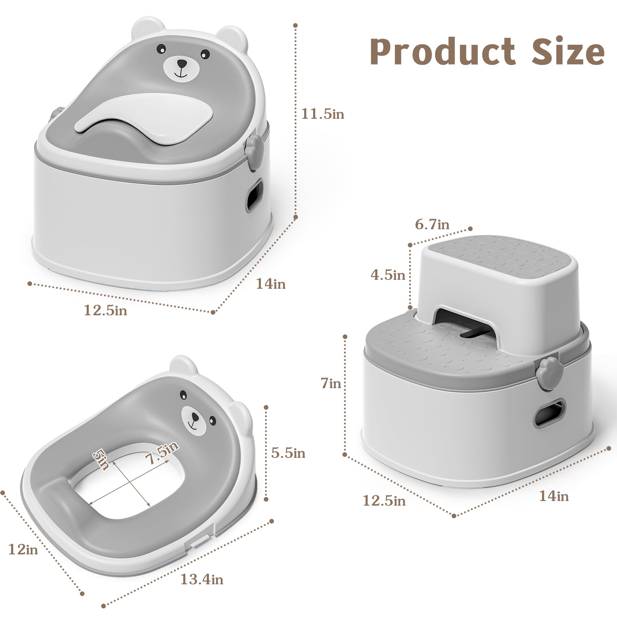 Himold 3in1 potty stool 2-step for independent reach