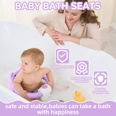 Himold baby bath seat lavender folded for compact travel