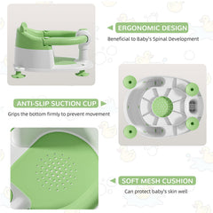 Himold baby bath seat soft cushion enhances baby comfort during baths.