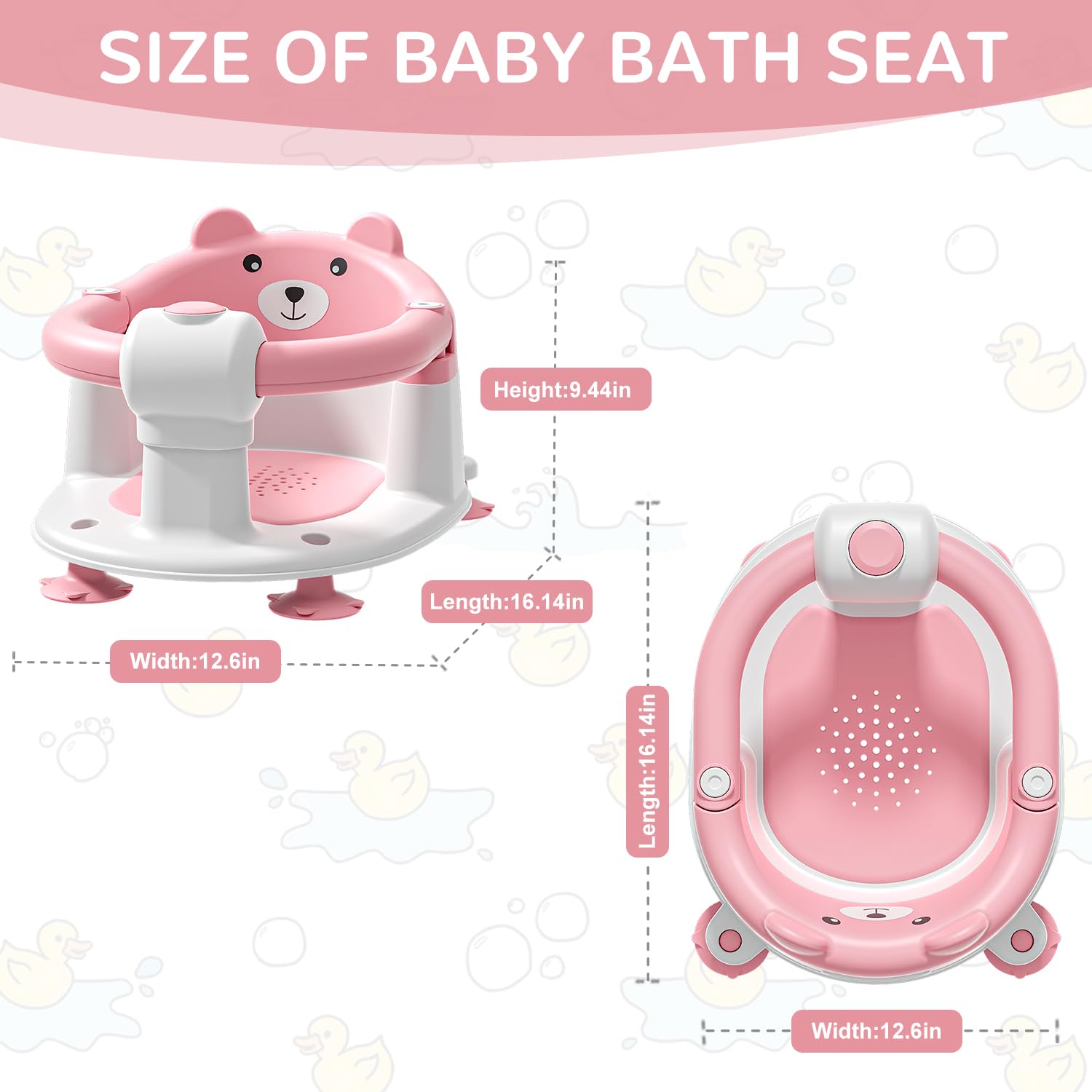 Himold bath seat used inside tub during bath time