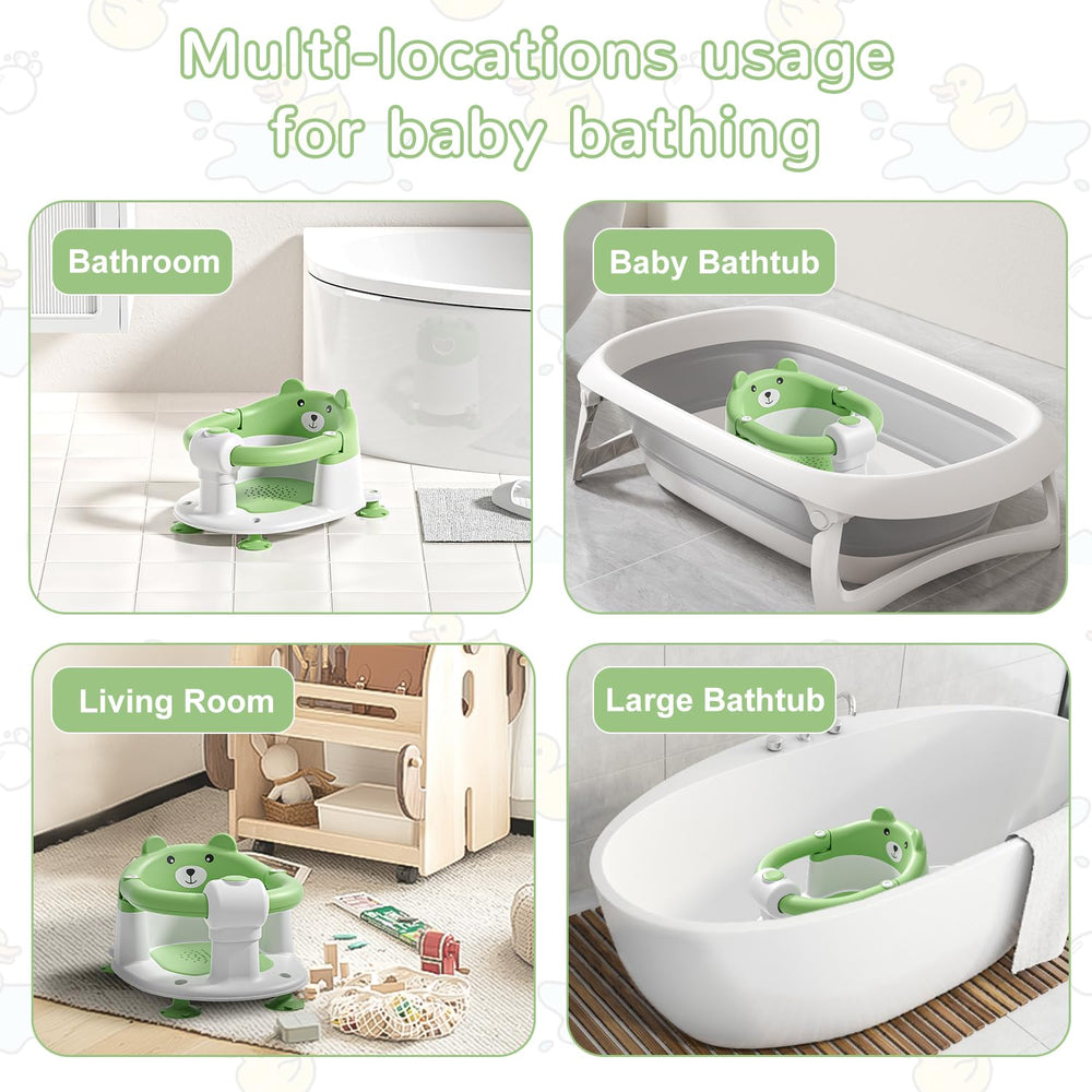 Himold bear-design bath seat adds playful charm to bath time.