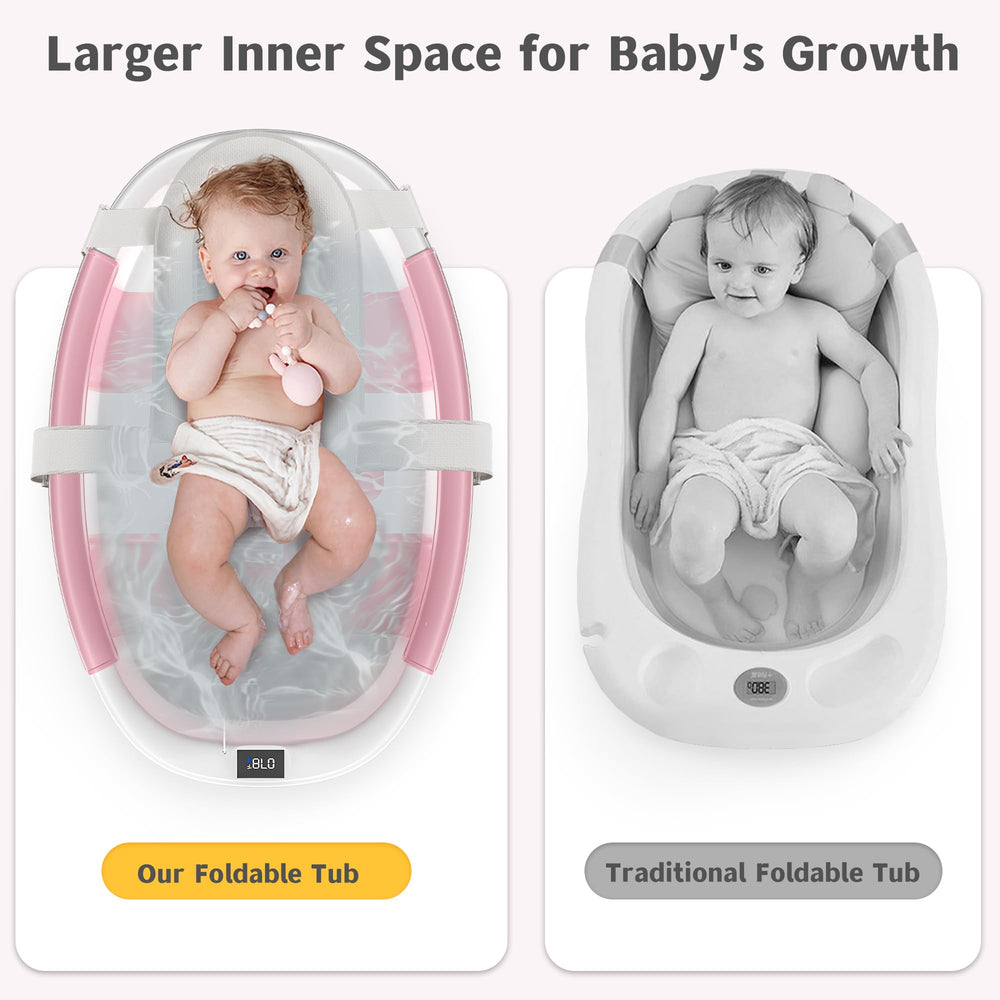 Himold BPA free PP plus TPE baby bathtub gentle on skin