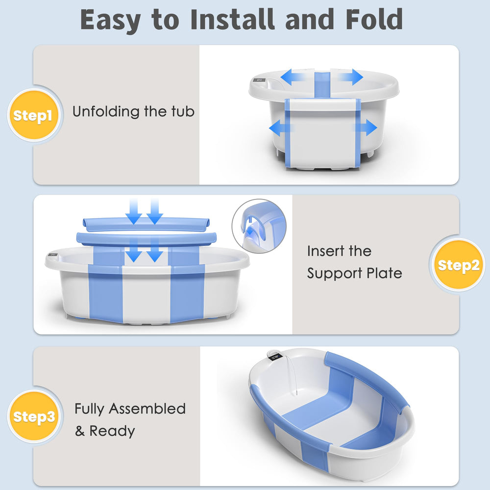 Himold tub includes wall hook and storage bag for tidy setups