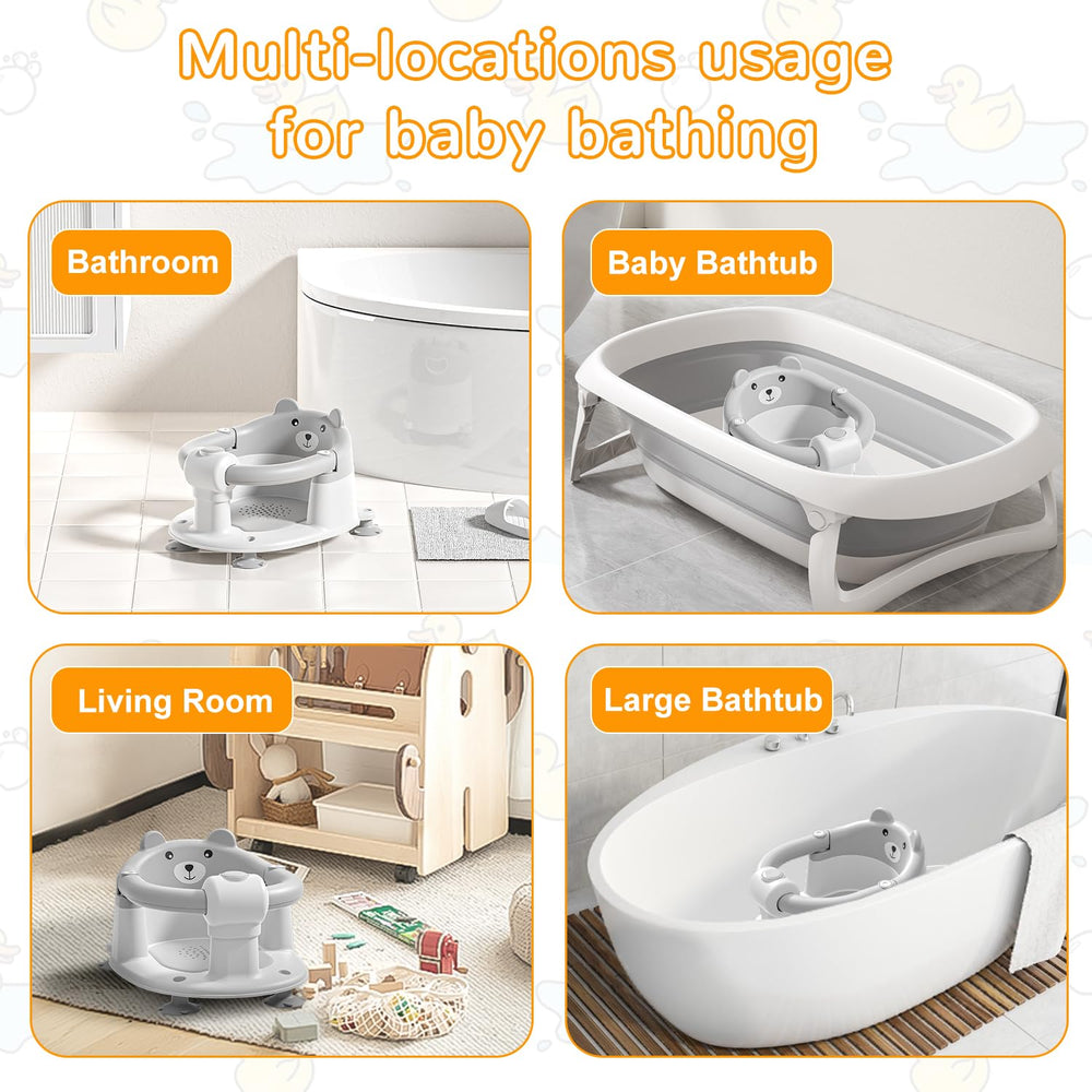 Himold portable bath seat usable in tub, shower, or living room.