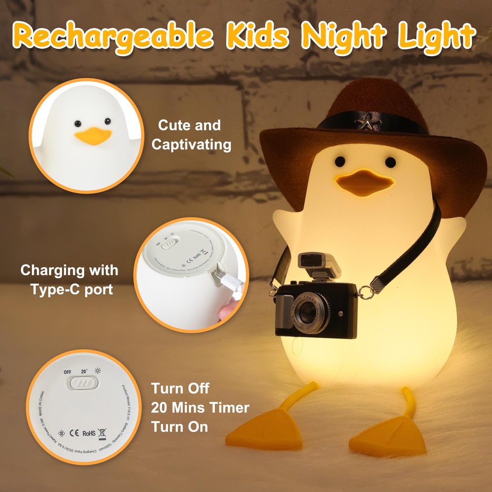 Hinittey Night Light doubles as a flexible phone holder.