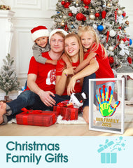 HinJaty handprint frame assembly shows a ready-to-display family keepsake.