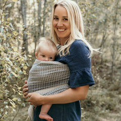 Hip Baby Wrap handwoven in India highlights unique pattern and fair trade craft