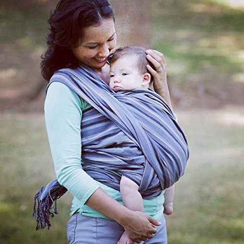 Hip Baby Wrap Rocky Mountain front-carry setup shows hands-free mobility during midday errands.
