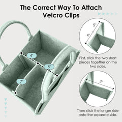 HIPHOP PANDA diaper caddy soft felt material highlights durability for daily use.