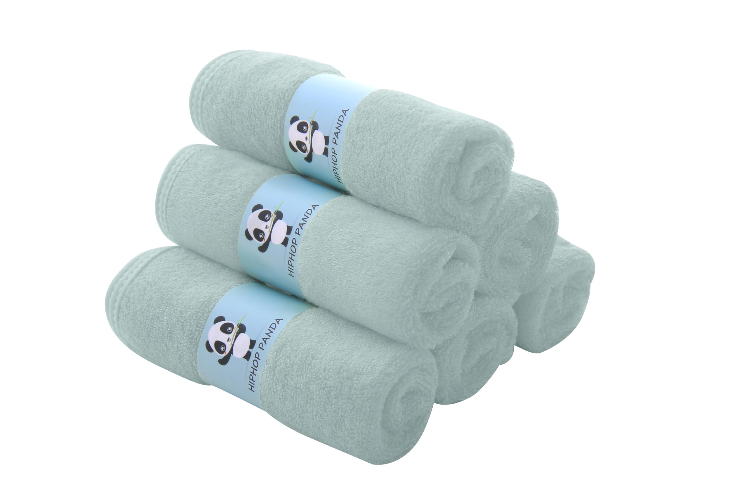 HIPHOP PANDA baby washcloths green absorbent detail—rapid, gentle bath time