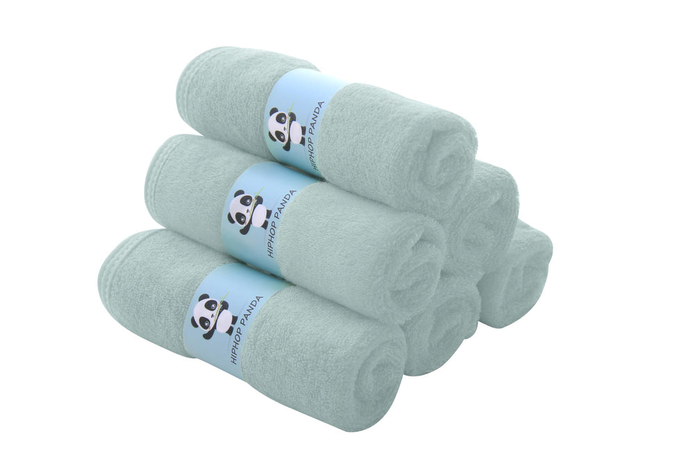 HIPHOP PANDA baby washcloths green absorbent detail—rapid, gentle bath time