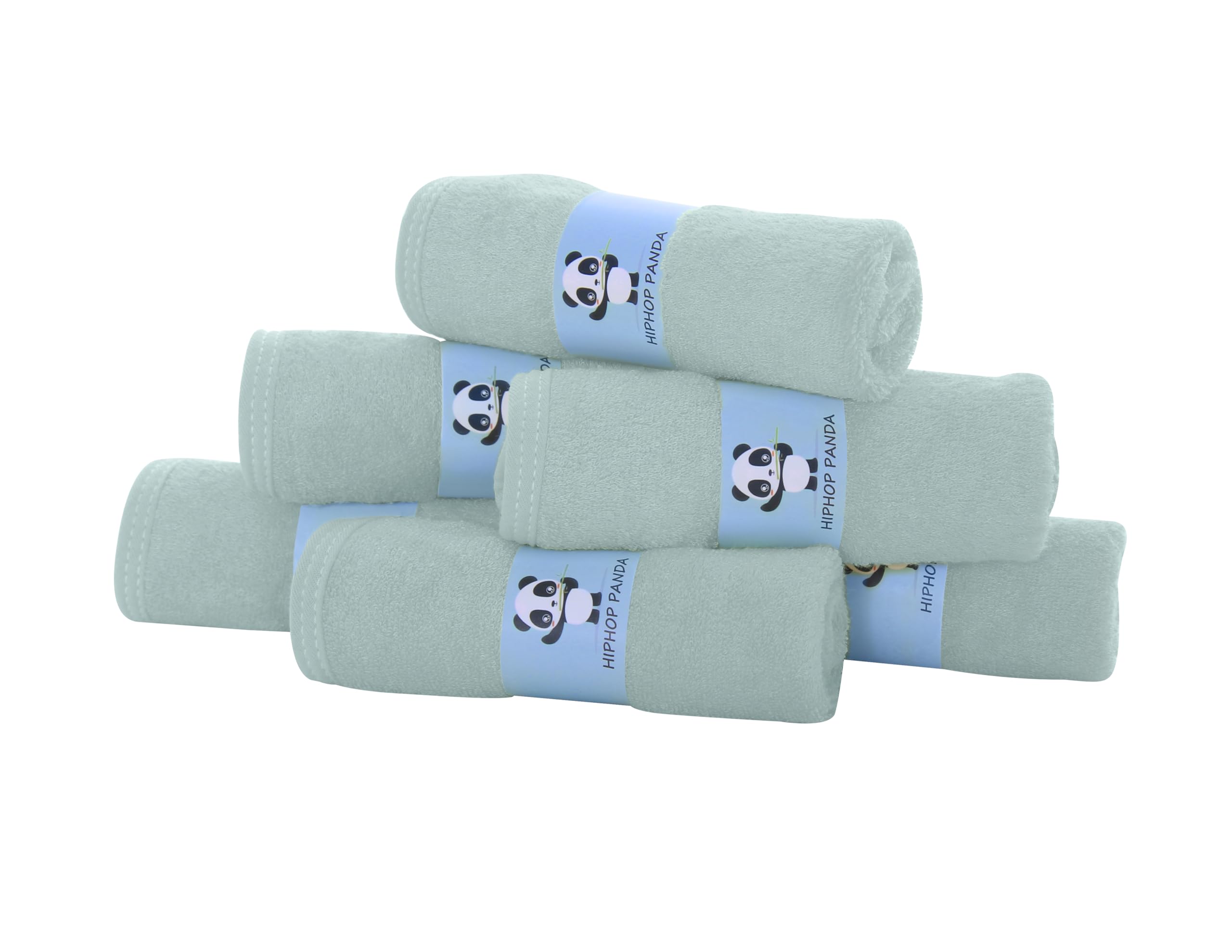 HIPHOP PANDA baby washcloths green soft-texture—ultra-soft touch for sensitive skin