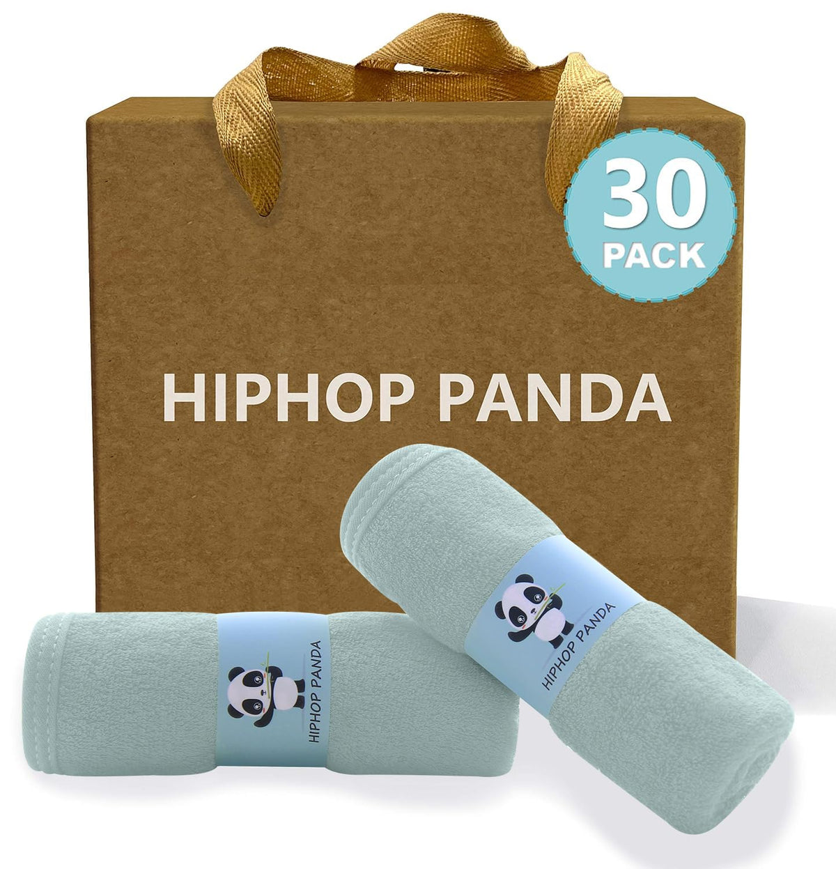 HIPHOP PANDA baby washcloths double-layer softness closeup for gentle cleansing