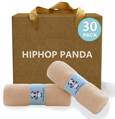 HIPHOP PANDA baby washcloths pack in brown for newborn skin-safe care.