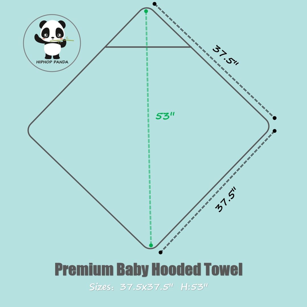 HipHop Panda bear ears towel design adds adorable warmth for photos and snuggles