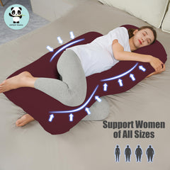 HIPHOP PANDA curved positioning pillow illustrates versatile support and ergonomic comfort.