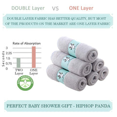 HIPHOP PANDA delicate-skin washcloth used for bath time and routine care
