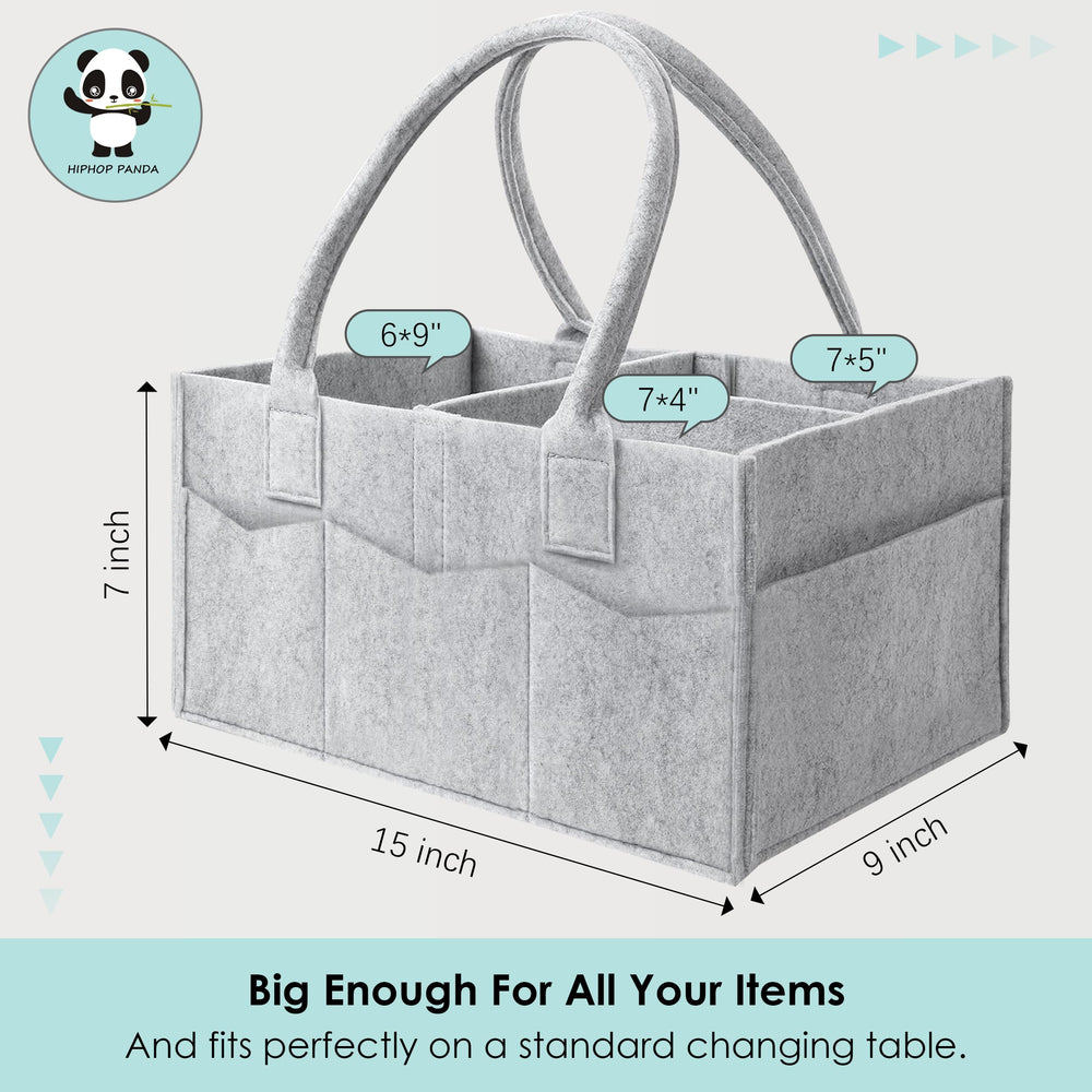 HIPHOP PANDA diaper caddy dual-color design blends with any decor