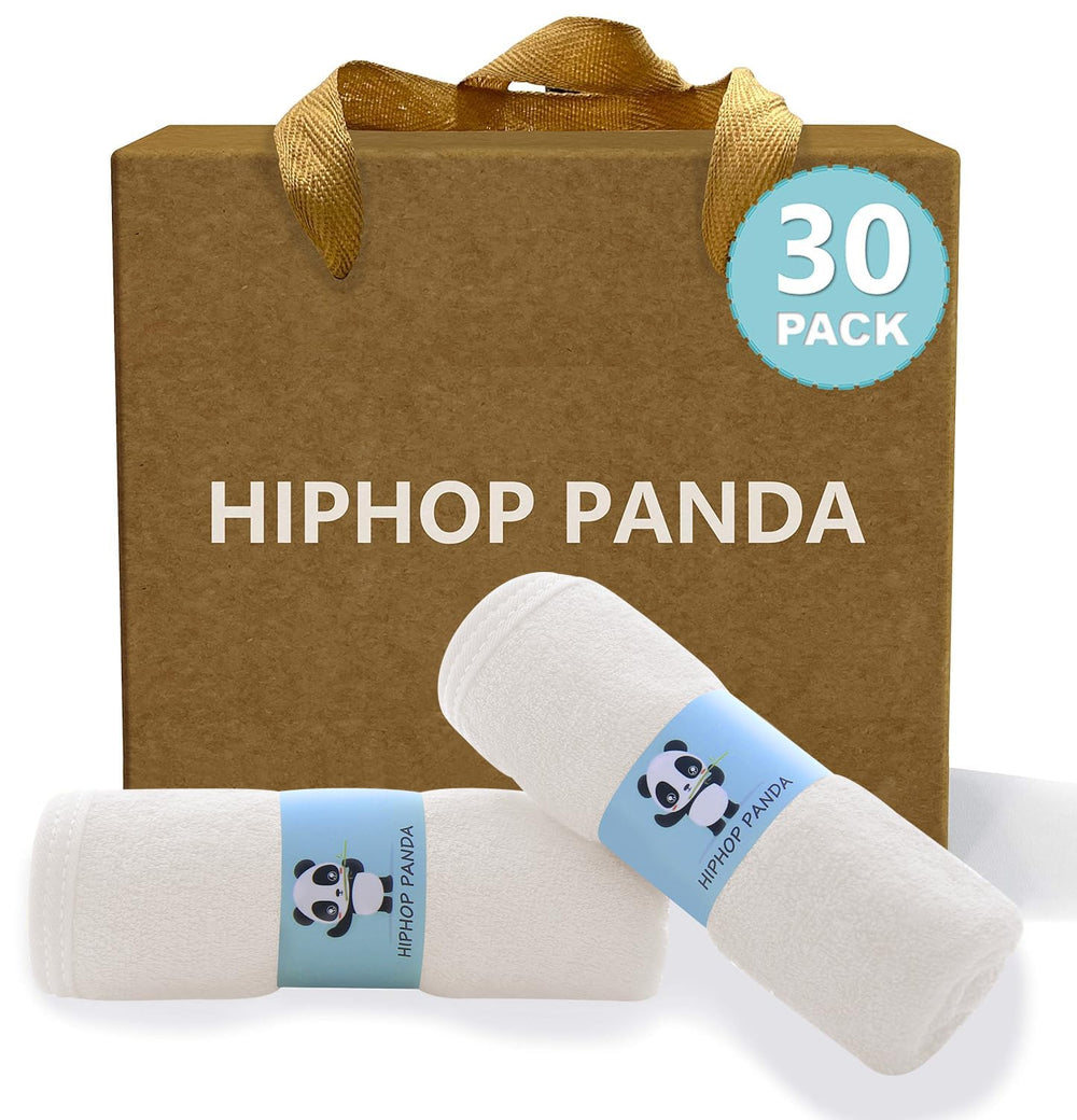 HIPHOP PANDA double-layer baby washcloth ivory, ultra-soft and gentle for newborns
