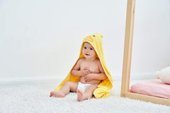 HIPHOP PANDA hooded towel 500gsm absorbency helps quick drying post bath.
