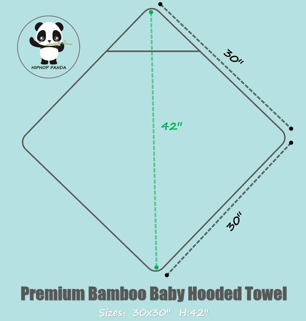 HIPHOP PANDA hooded towel bear ears design adds cute comfort for baby.