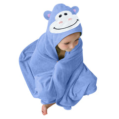 HIPHOP PANDA hooded towel with bear ears for newborns, cozy bath-time comfort.