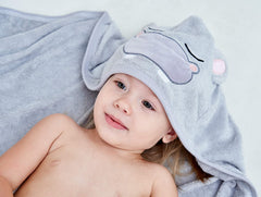 HIPHOP PANDA hooded towel newborn bath time shows soft absorbency