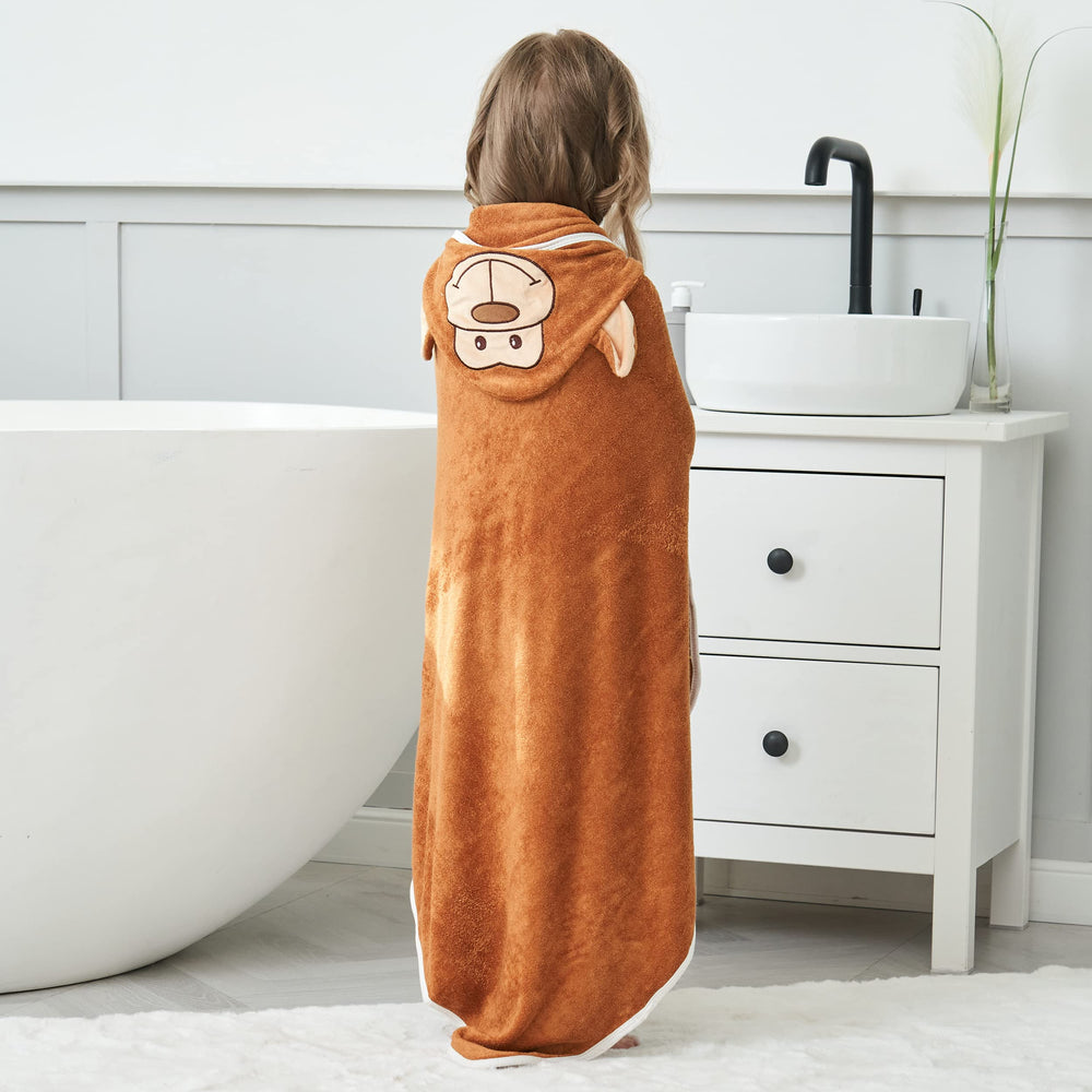 HIPHOP PANDA hooded towel newborn swaddle use shows versatile wrap after bath.