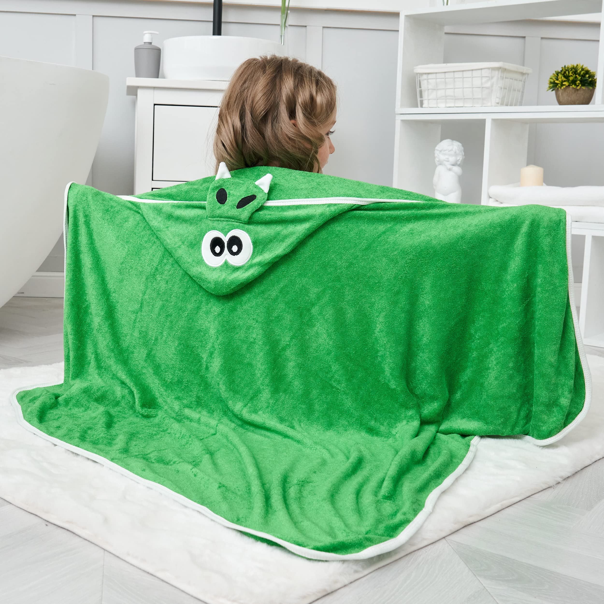 HIPHOP PANDA newborn hooded towel ideal for swaddling and post-bath warmth