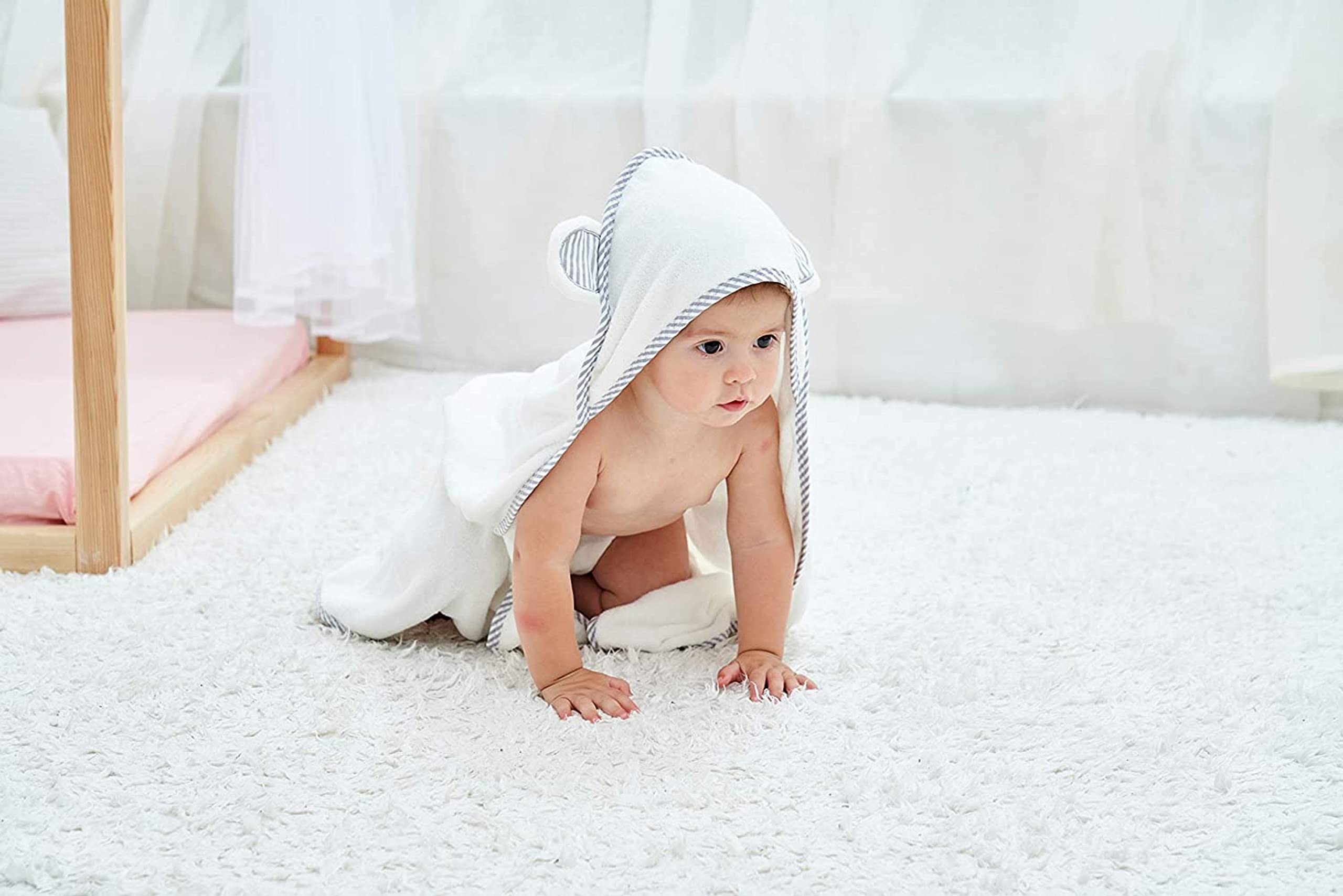 HIPHOP PANDA towel doubles as swaddle or mat cover, soft and versatile