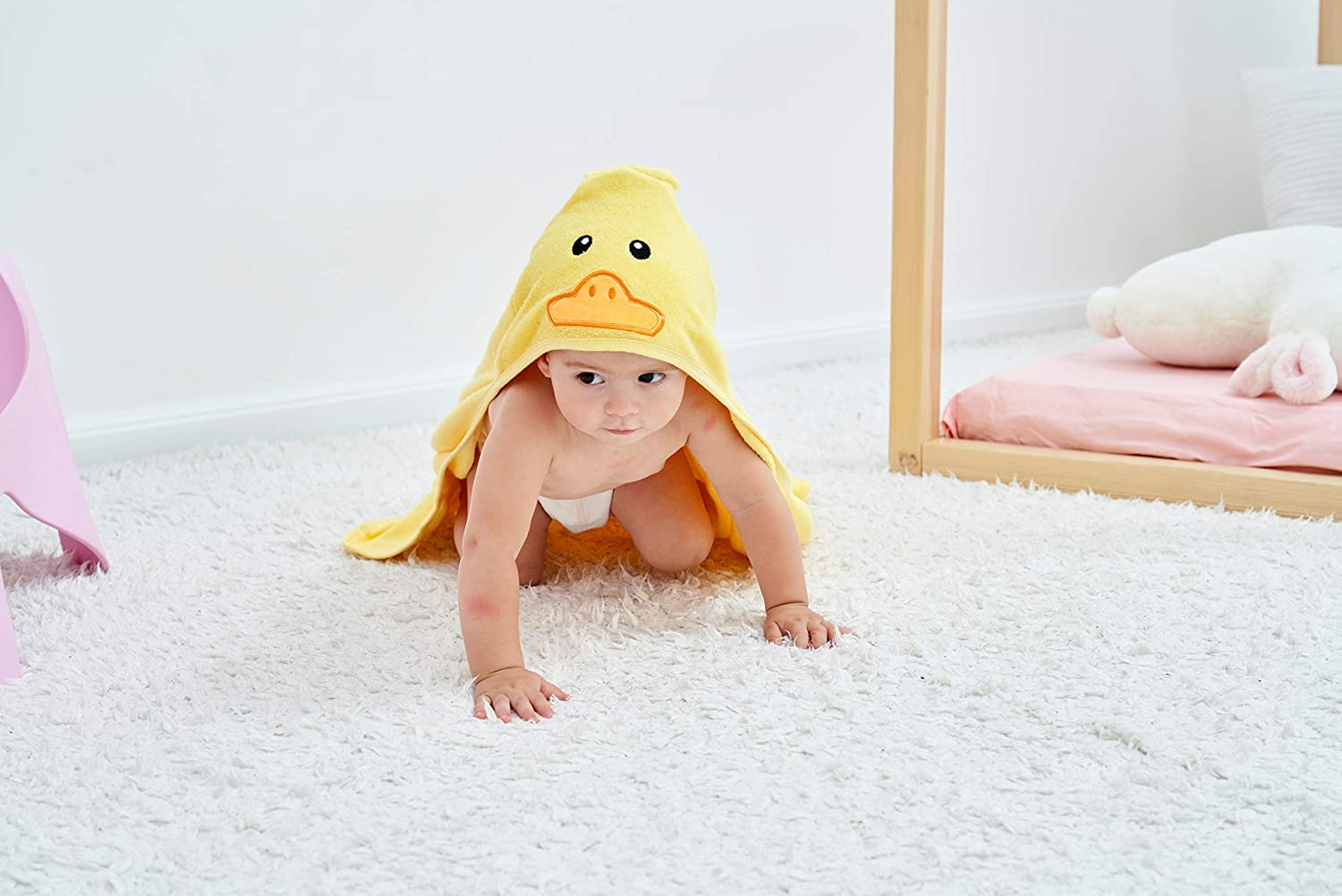 HIPHOP PANDA hooded towel swaddle-friendly option for post-bath snuggles and layering.