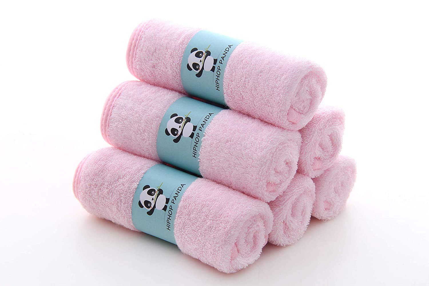 HIPHOP PANDA multi-purpose washcloths for face, bath, and makeup removal.