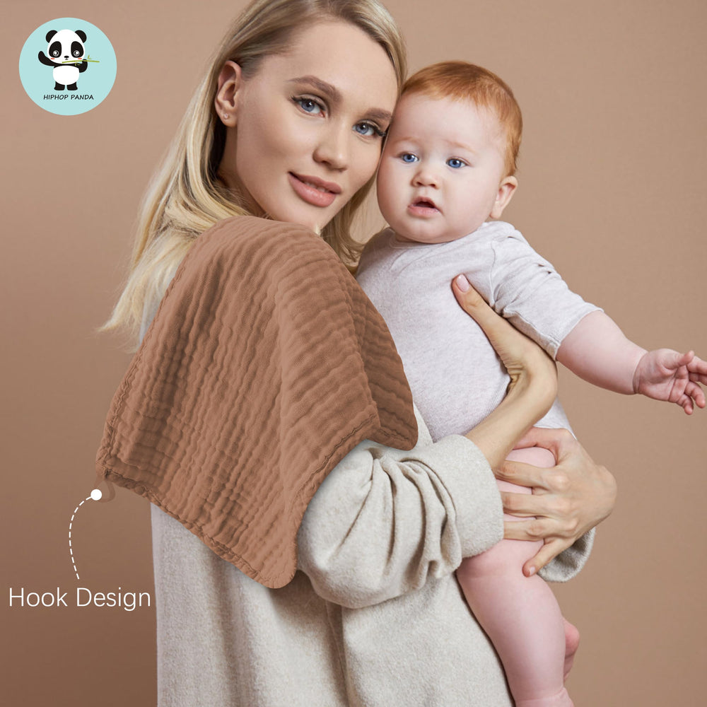 HIPHOP PANDA muslin burp cloths soft coverage for gentle protection during feeds