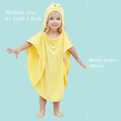 HIPHOP PANDA newborn bath towel in yellow duck design for soft drying.