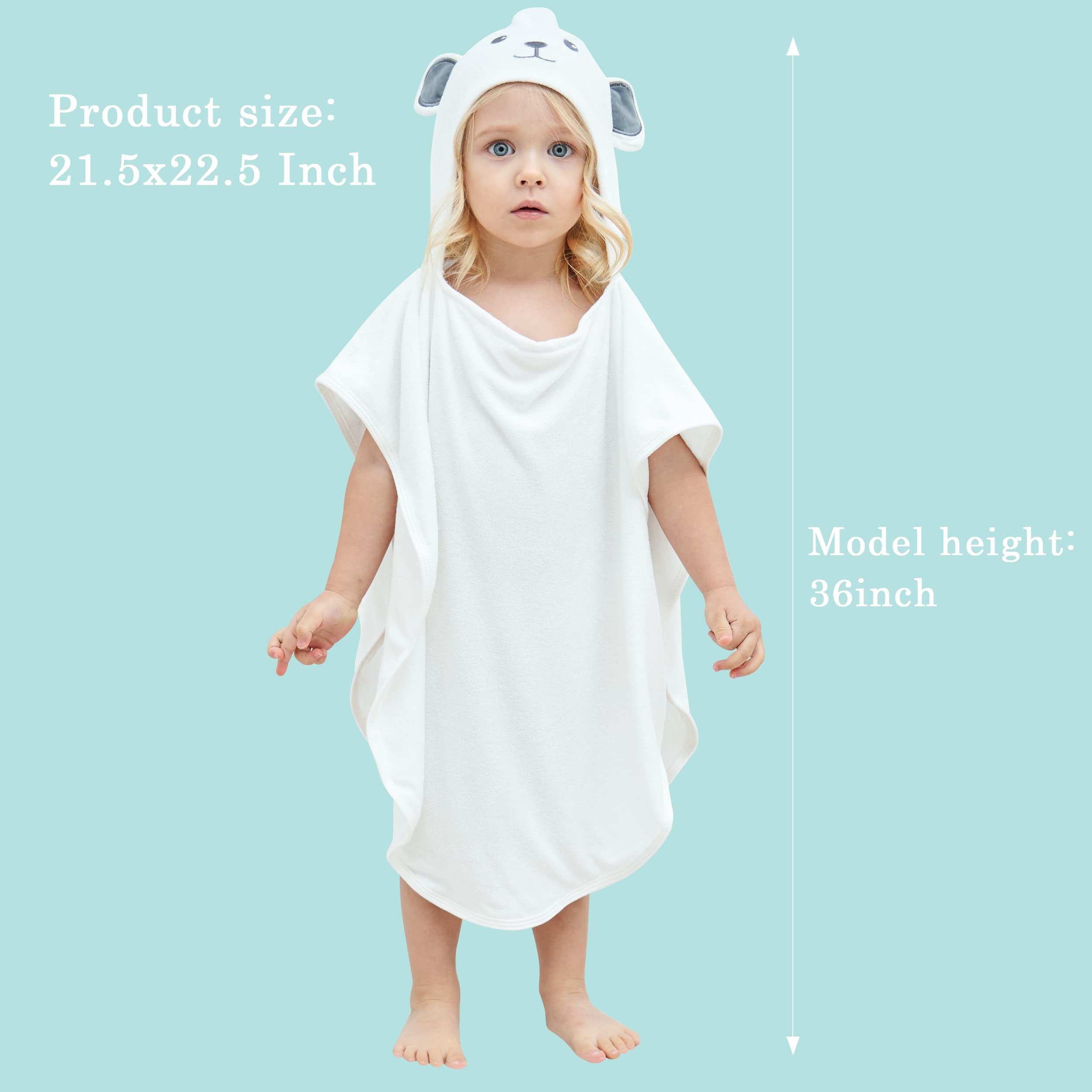 HIPHOP PANDA newborn towel with bear ears wrapped around a baby for cozy drying