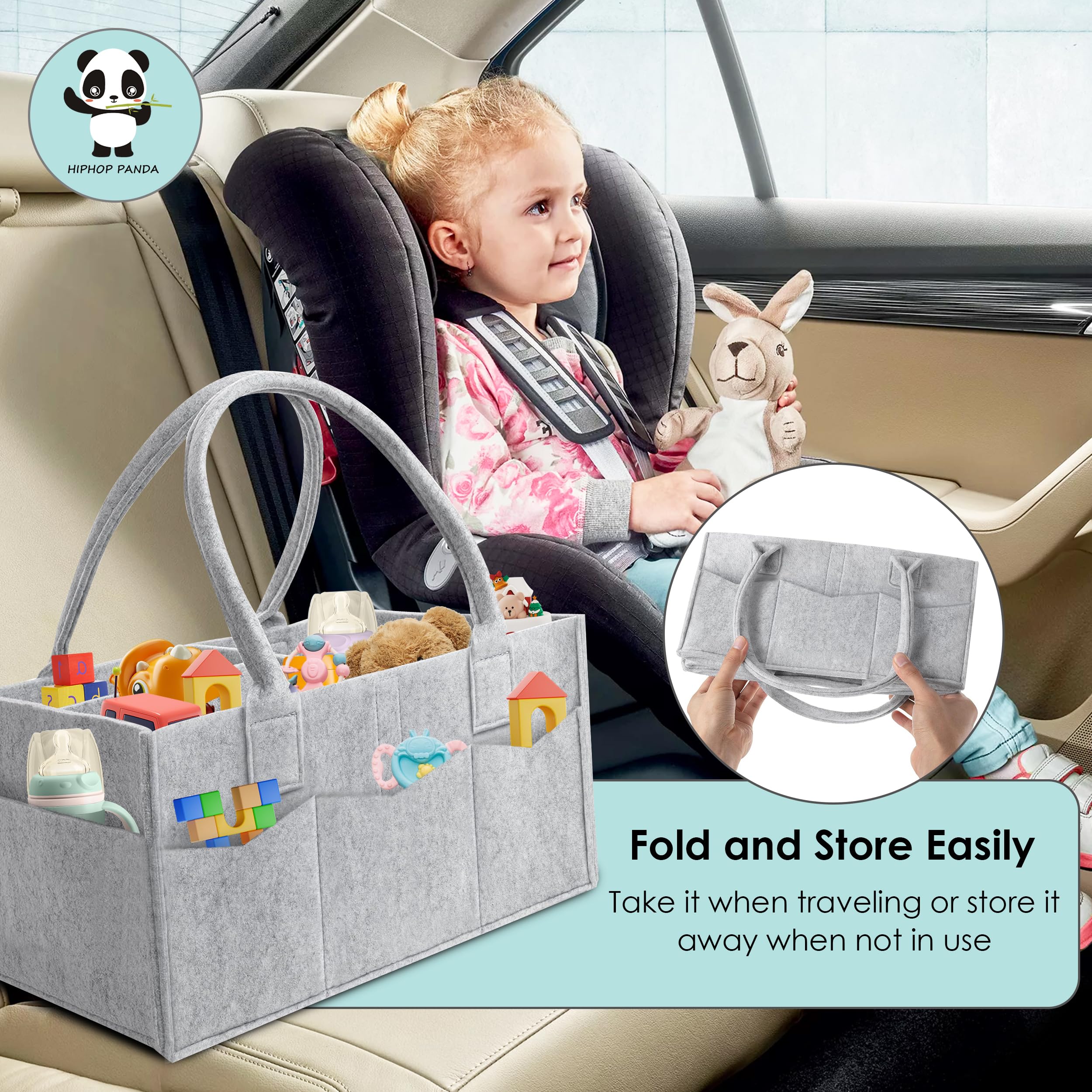 HIPHOP PANDA minimalist design complements any nursery while keeping essentials organized.