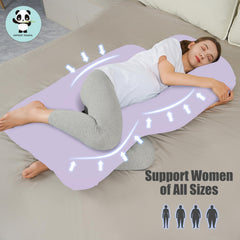 HIPHOP PANDA side-sleep pose with U-shaped pillow for comfort