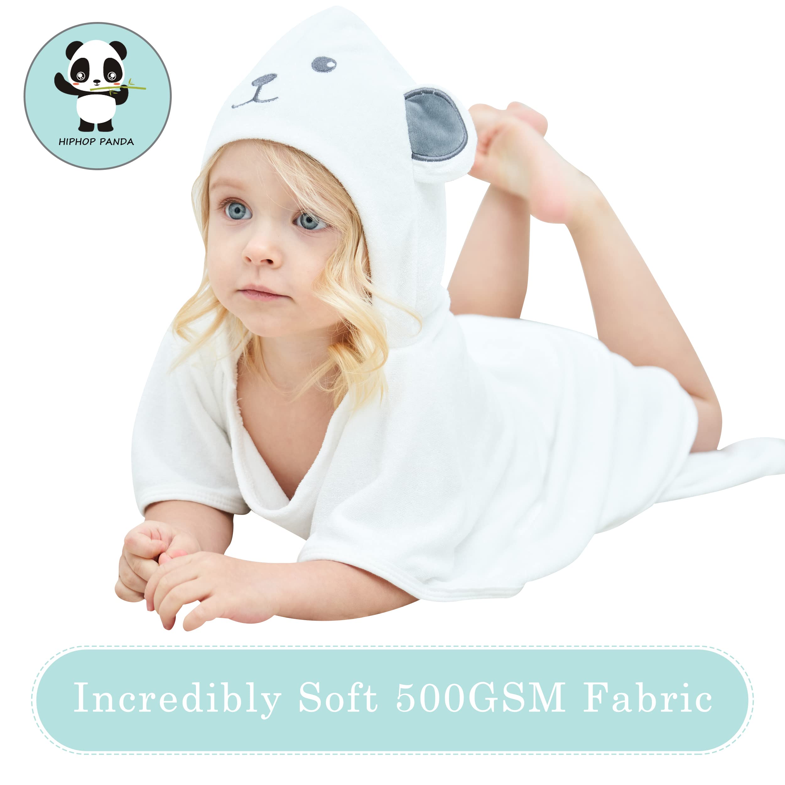 HIPHOP PANDA two-layer technology towel cross-section highlights extra thickness