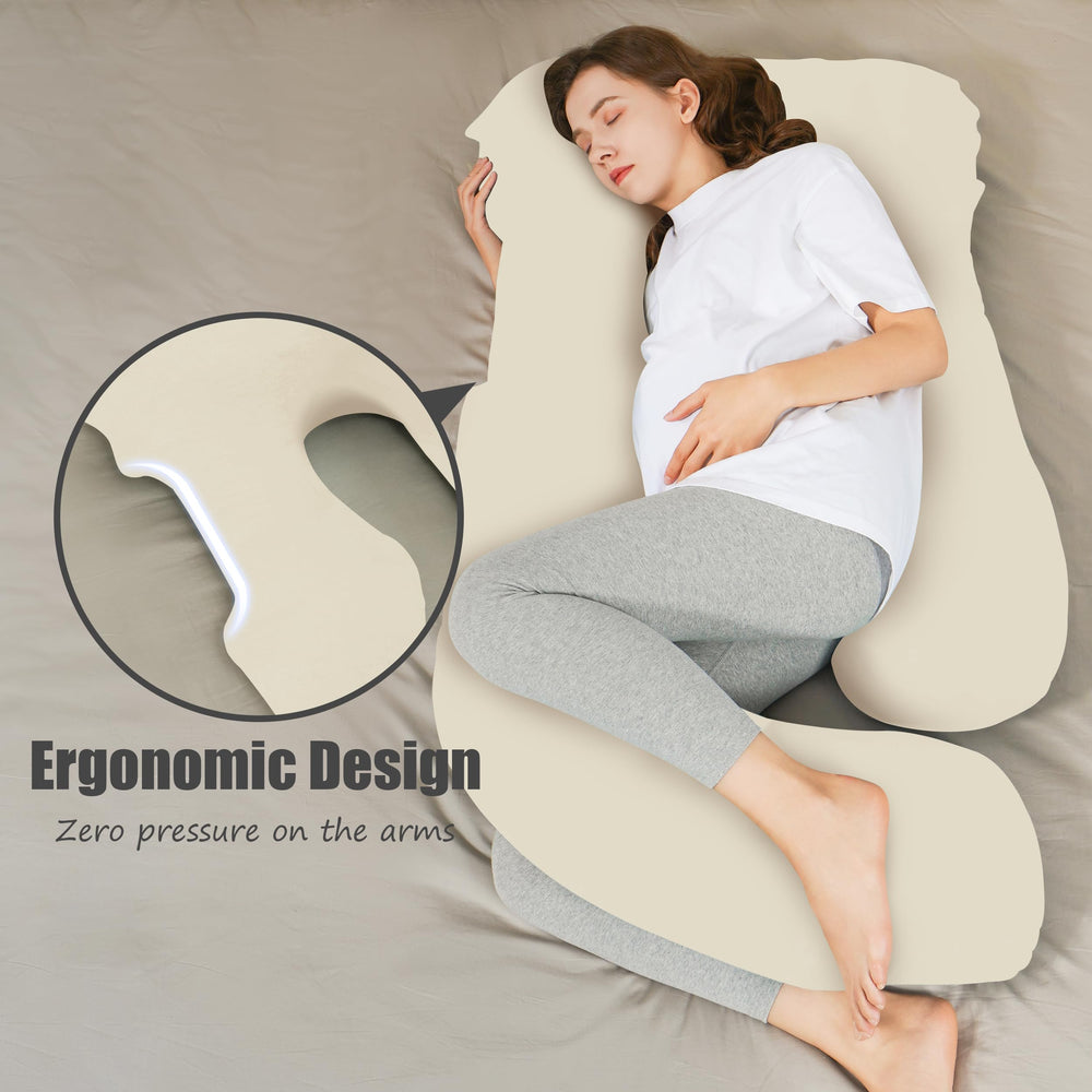 HIPHOP PANDA belly-cradling pillow supports the belly for comfortable side sleeping.