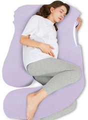 HIPHOP PANDA U-shaped pregnancy pillow front view demonstrating full-body support