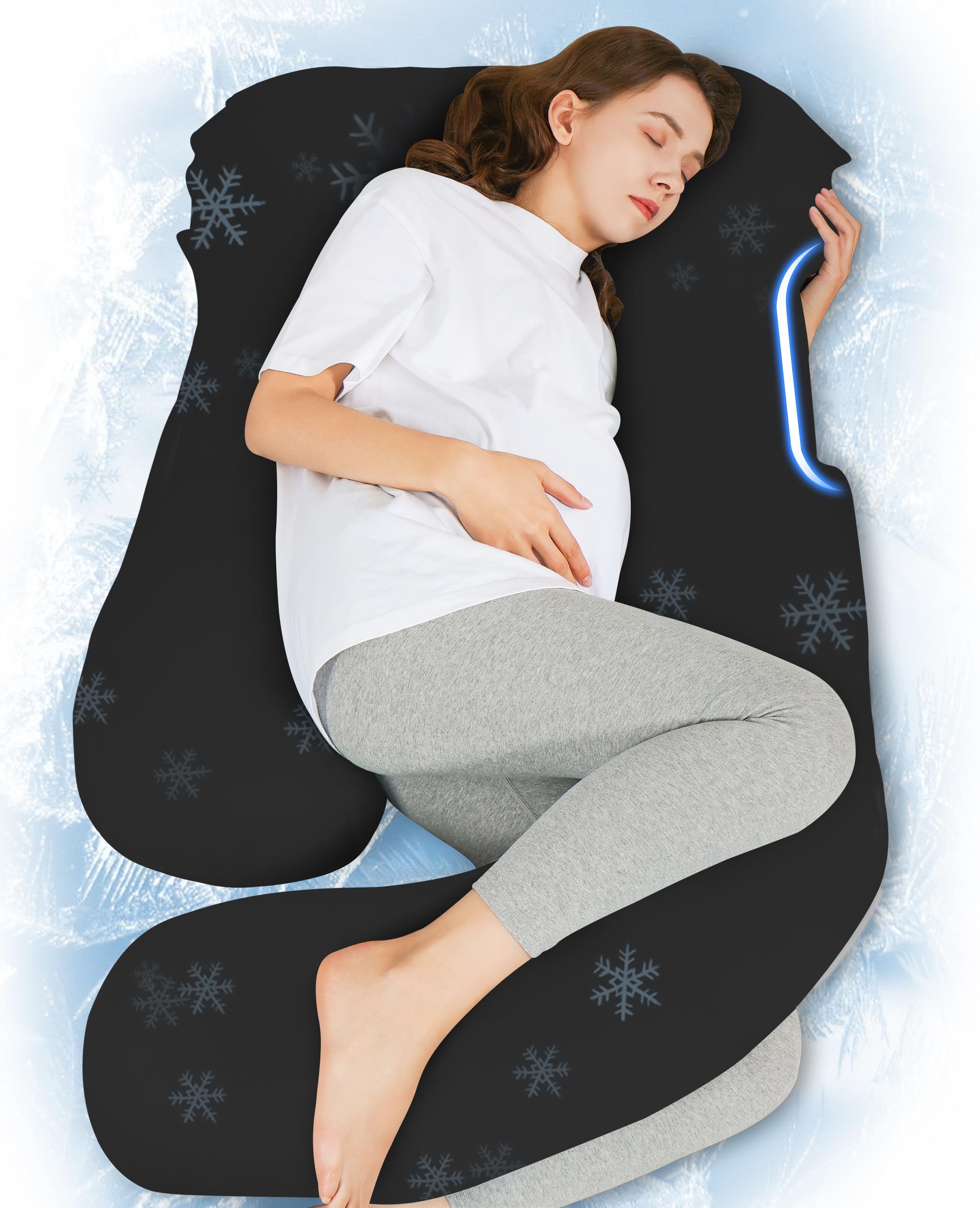 HIPHOP PANDA U-shaped pillow front view supports full-body comfort for sleeping.