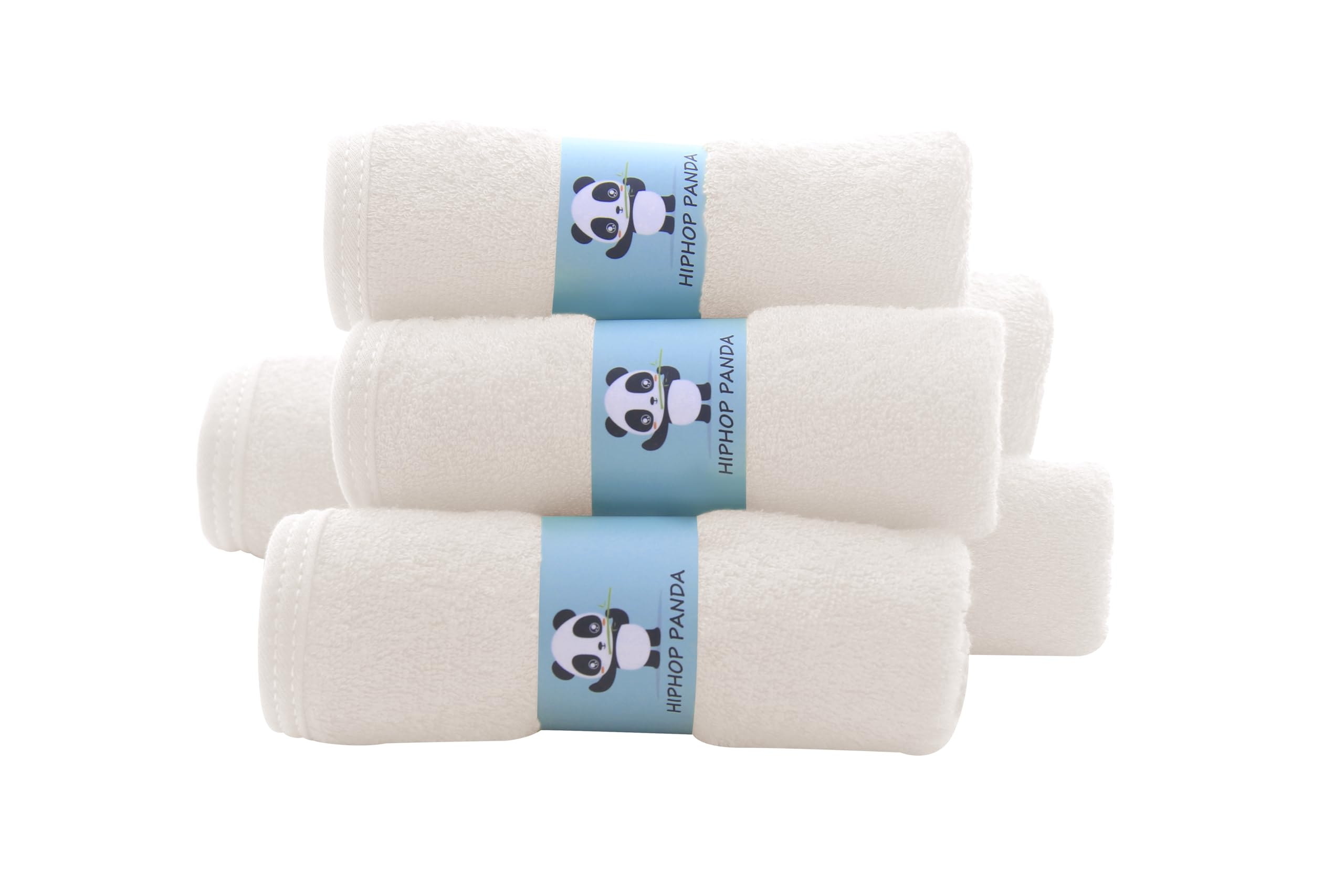 HIPHOP PANDA ultra-soft bamboo washcloths, soothing touch for delicate skin during bath time