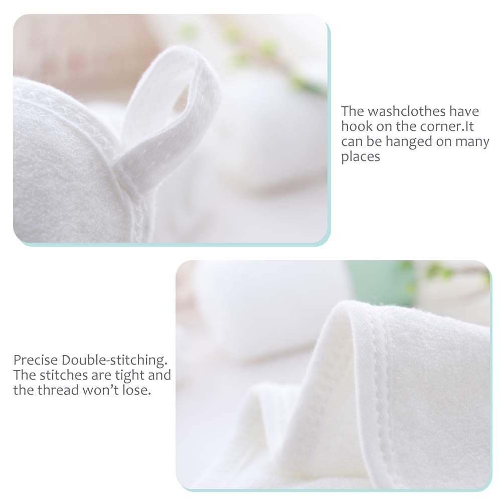 HIPHOP PANDA white washcloth dries smoothly after bath time.