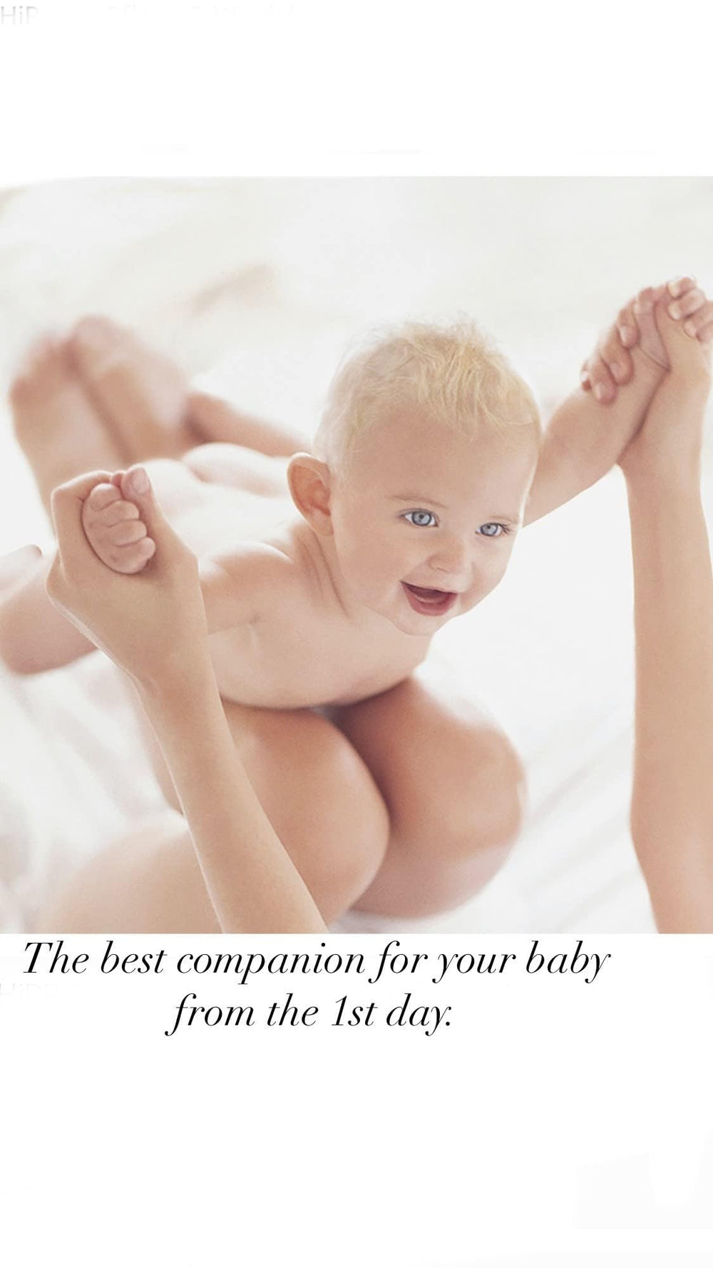 Hipp Baby Body Oil poured for a soothing baby massage demonstration.