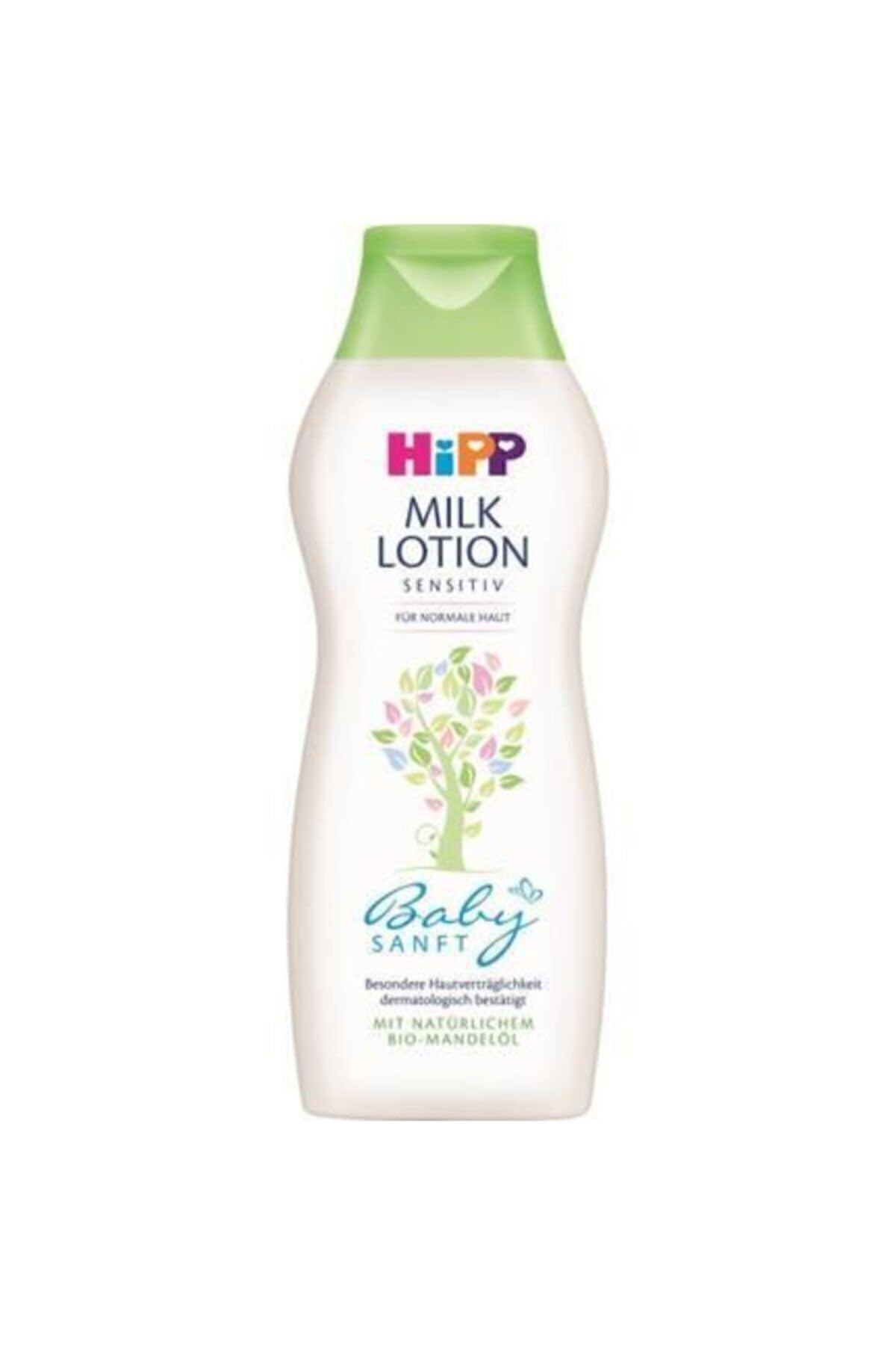 HiPP Baby Gentle Milk Lotion bottle with almond oil for daily hydrating care