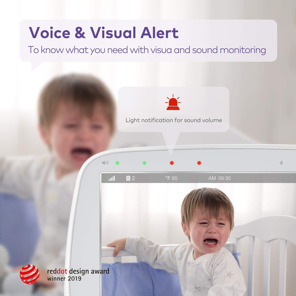 HiPP baby monitor camera thermal-monitor view highlights heat patterns in dark rooms.