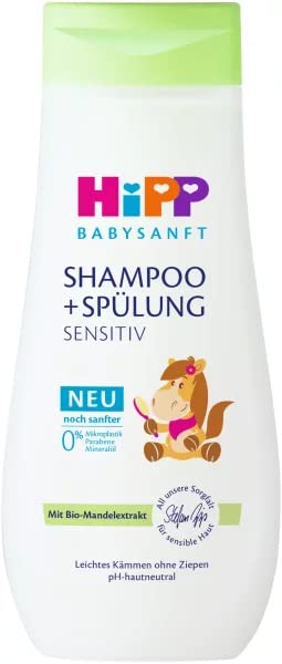 HiPP Baby Shampoo soft hair after wash reveals healthy-looking shine.