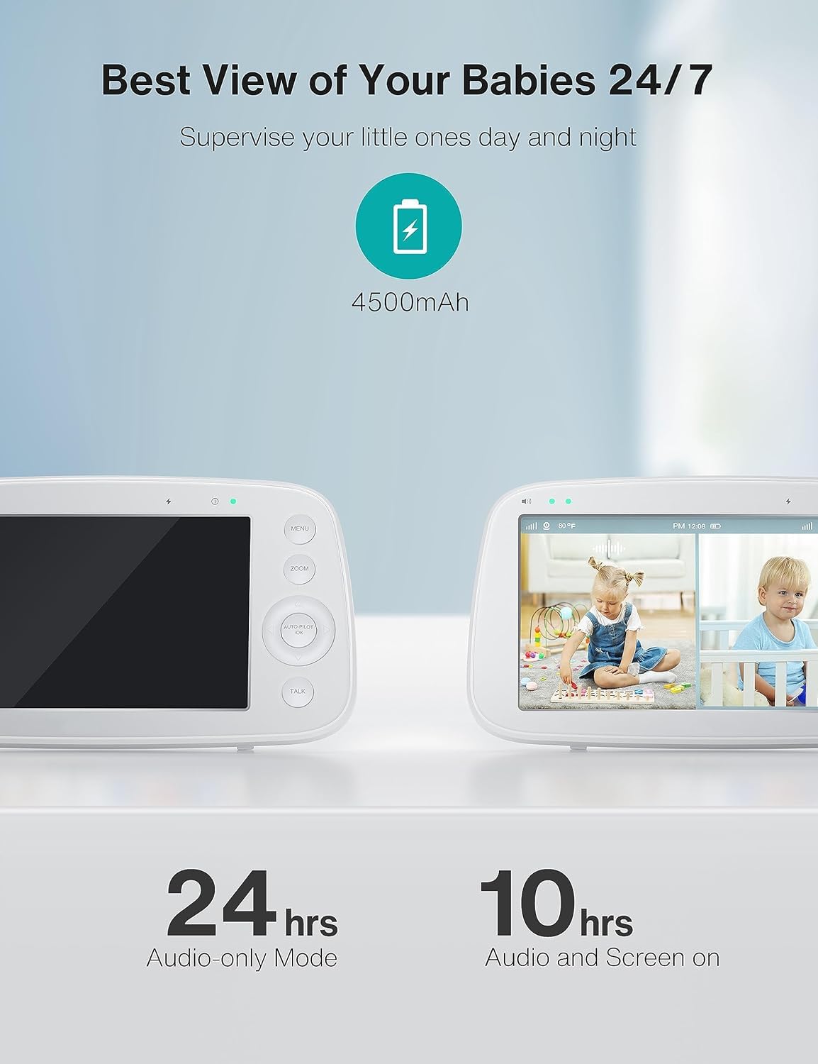HiPP 2.4GHz FHSS wireless connection ensures smooth, secure transmission across rooms.