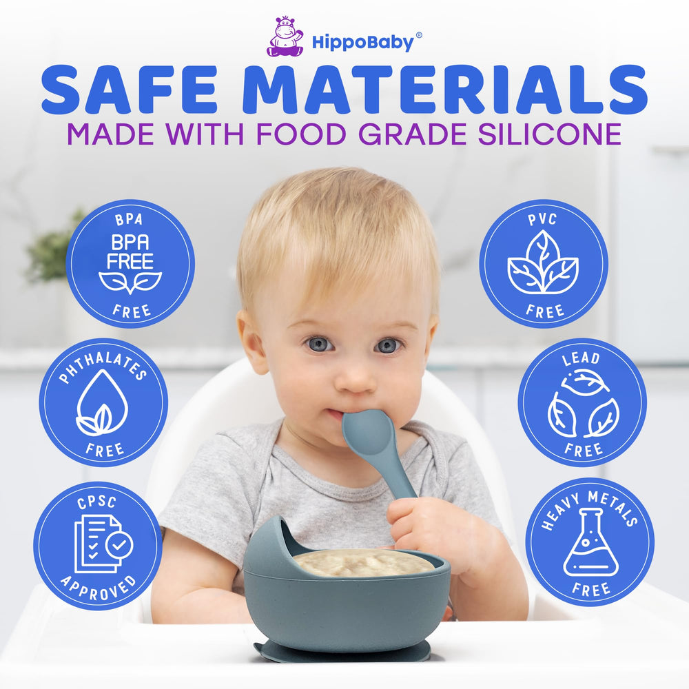 HippoBaby snack cup lid keeps snacks contained during outings.