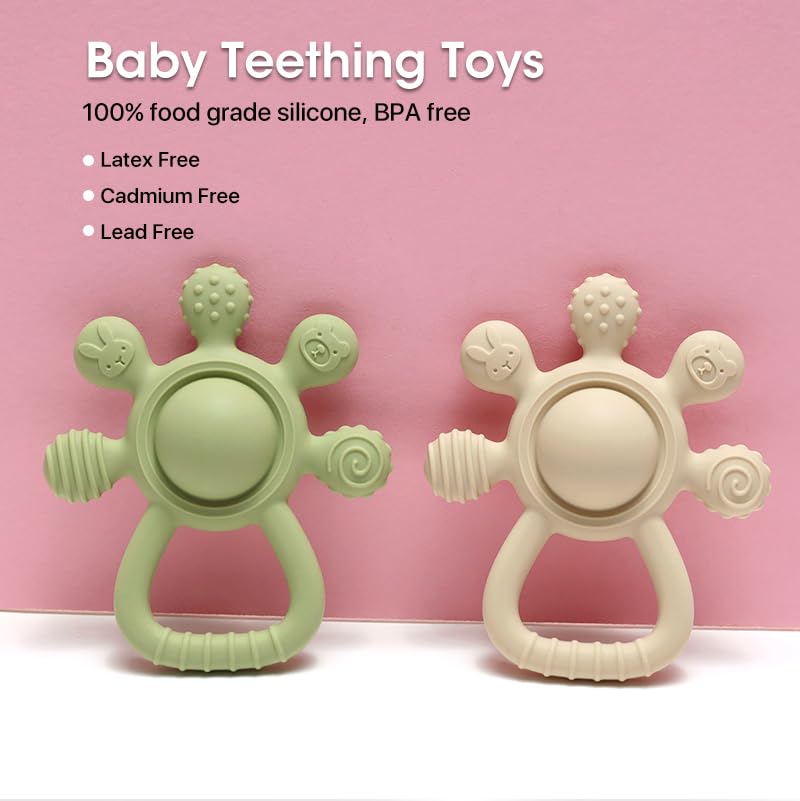 HippoBaby baby shower gift-teether image highlights practical soothing option.